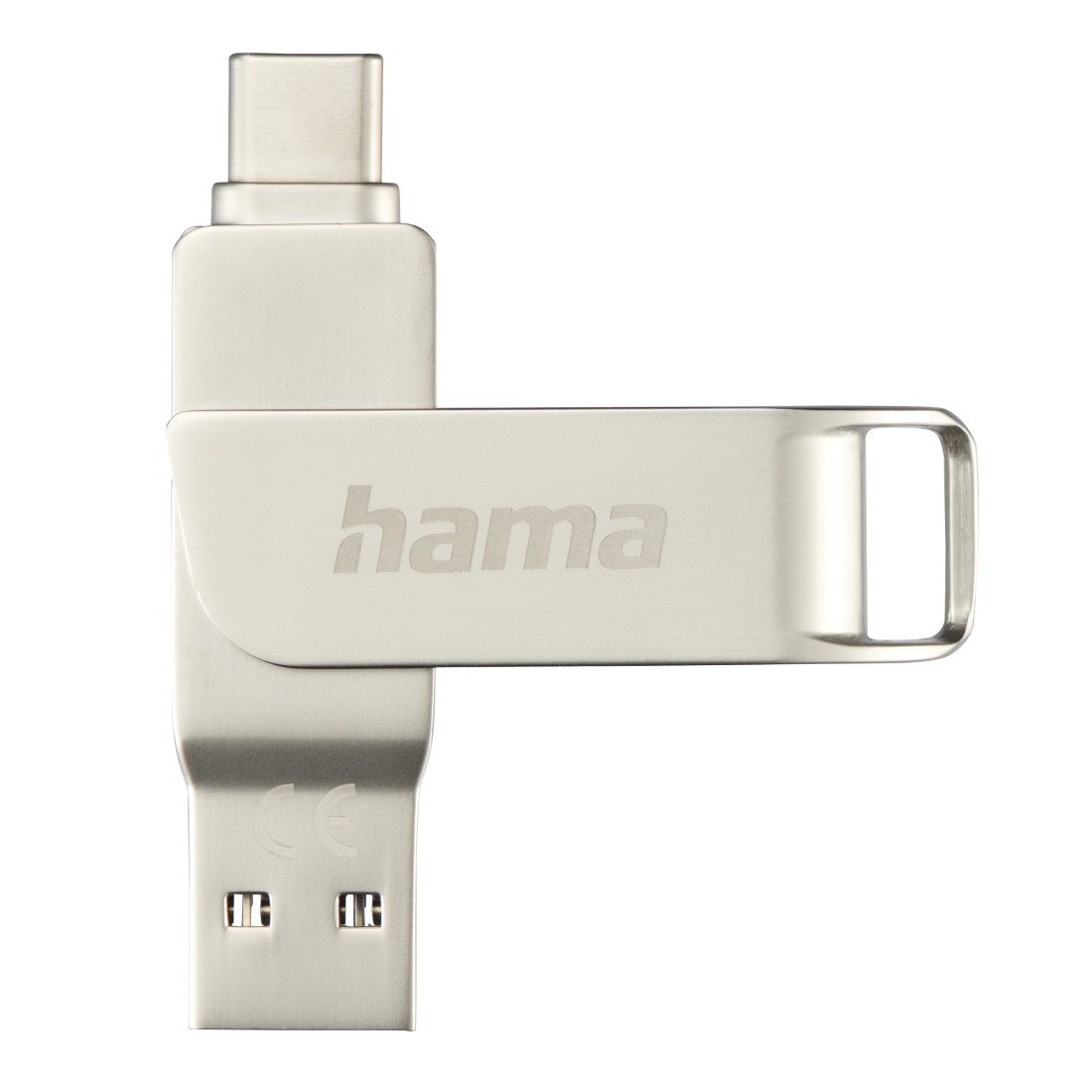 Hama USBStick CRotate 512GB USBCUSBA 100MBs silber