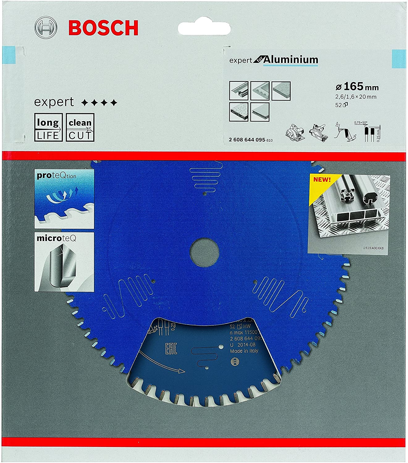 BOSCH EXPERT for Aluminium Kreissaegeblatt 165,0 mm, 52 Zaehne