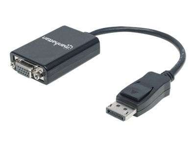 MANHATTAN DisplayPort auf VGA Konverter zum einfachen Anschluss von PCs mit DisplayPort an VGAMonitore, Beamer und mehr