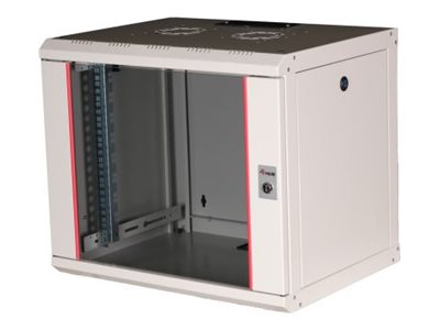 19 Netzwerkschrank Glastuer PM 600x450mm 9HE grau