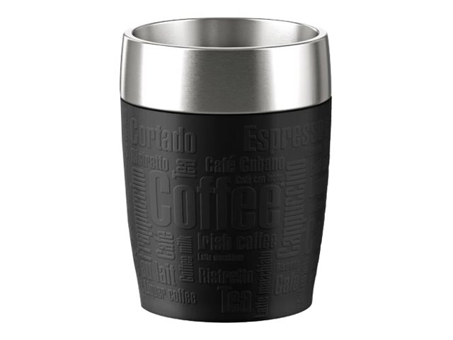 Emsa 514514 Isolier-Trinkbecher, Travel Cup 0,2 l, schwarz Emsa 514514 Isolier-Trinkbecher, Travel Cup 0,2 l, schwarz