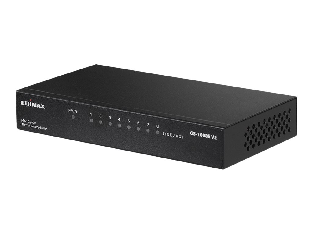 Edimax Gigabit Ethernet 8 Ports Desktop Switch,Metal Gehaeuse