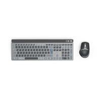 hama WK-750 Tastatur-Maus-Set kabellos grau