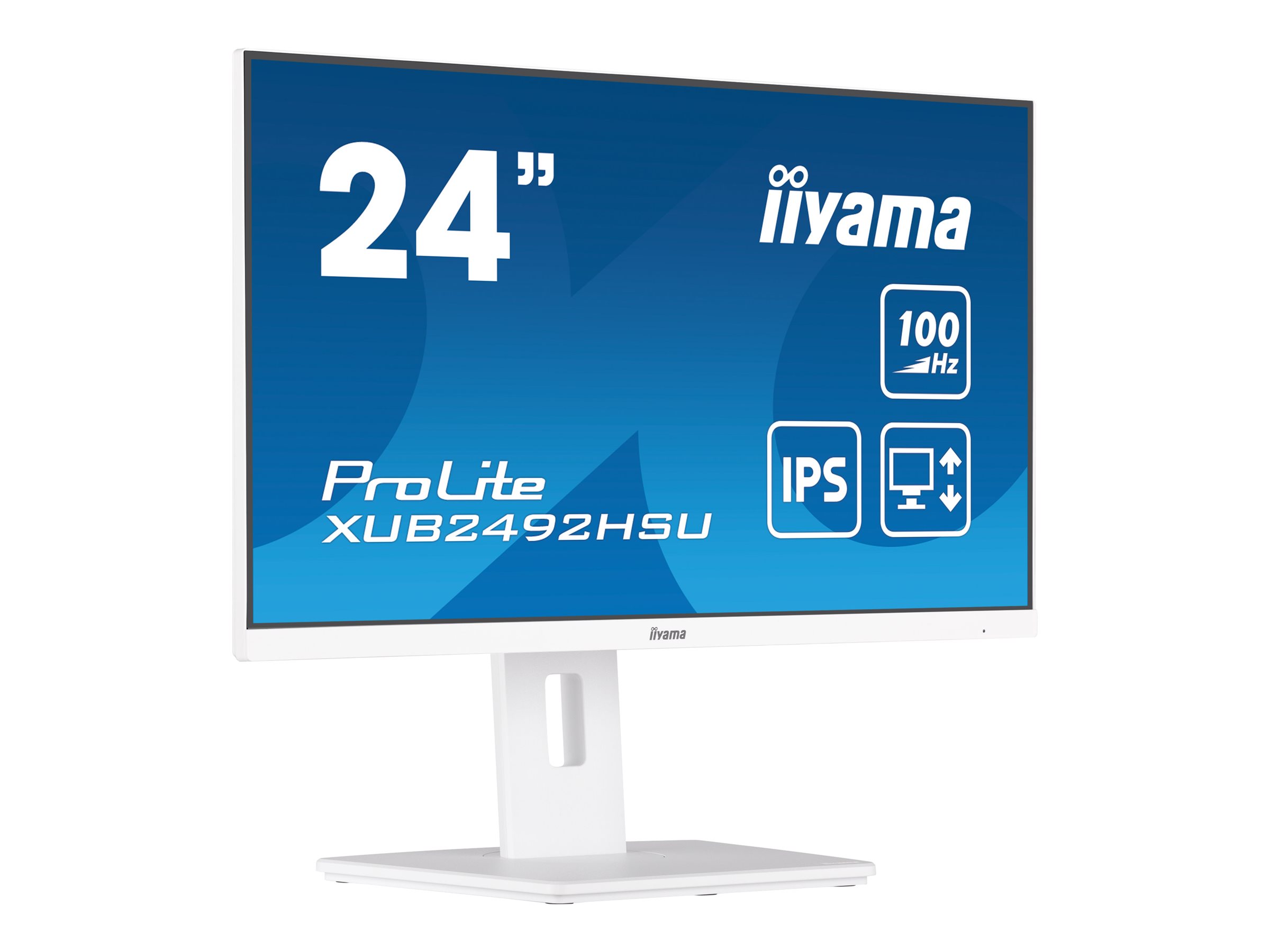 IIYAMA XUB2492HSU-W6 60,96cm 24Zoll WHITE ETE IPS-panel 1920x1080 100Hz 15cm Height Adj. Stand Pivot 250cd/m Speakers HDMI IIYAMA XUB2492HSU-W6 60,96cm 24Zoll WHITE ETE IPS-panel 1920x1080 100Hz 15cm Height Adj. Stand Pivot 250cd/m Speakers HDMI
