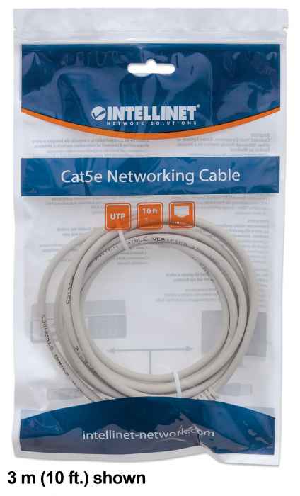 INTELLINET Netzwerkkabel Cat6 UUTP CCA Cat6kompatibel RJ45SteckerRJ45Stecker 5,0 m grau