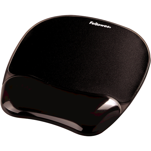Fellowes Mousepad mit Handgelenkauflage Crystals Gel schwarz