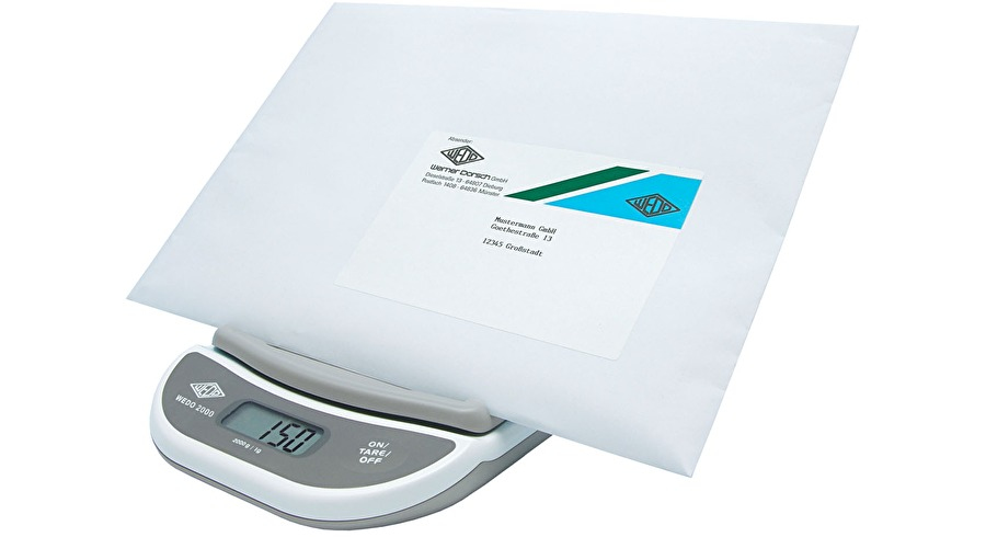 WEDO Briefwaage 2000 grau fÃ¼r max. 2,0 kg