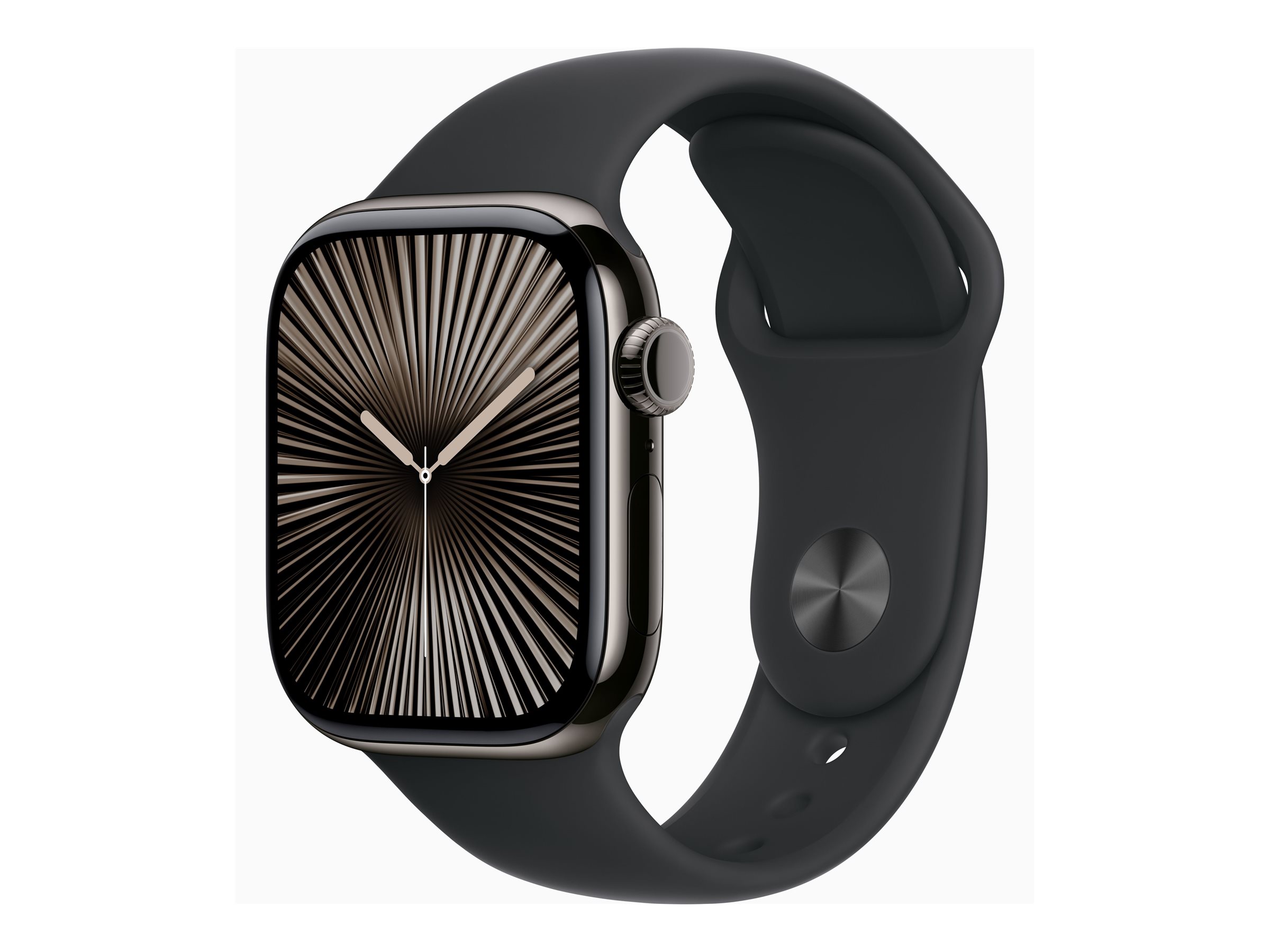 APPLE Watch Series 10 GPS + Cellular 42mm Slate Titanium Case with Black Sport Band - M/L