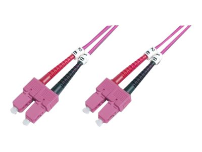 DIGITUS LWL Patchkabel SC/SC 50/125 2m multimode duplex OM4 RAL 4003