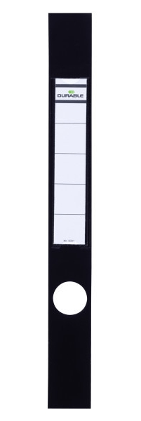 10 DURABLE Ordneretiketten ORDOFIXÂ® schwarz fÃ¼r 5,0 cm RÃ¼ckenbreite