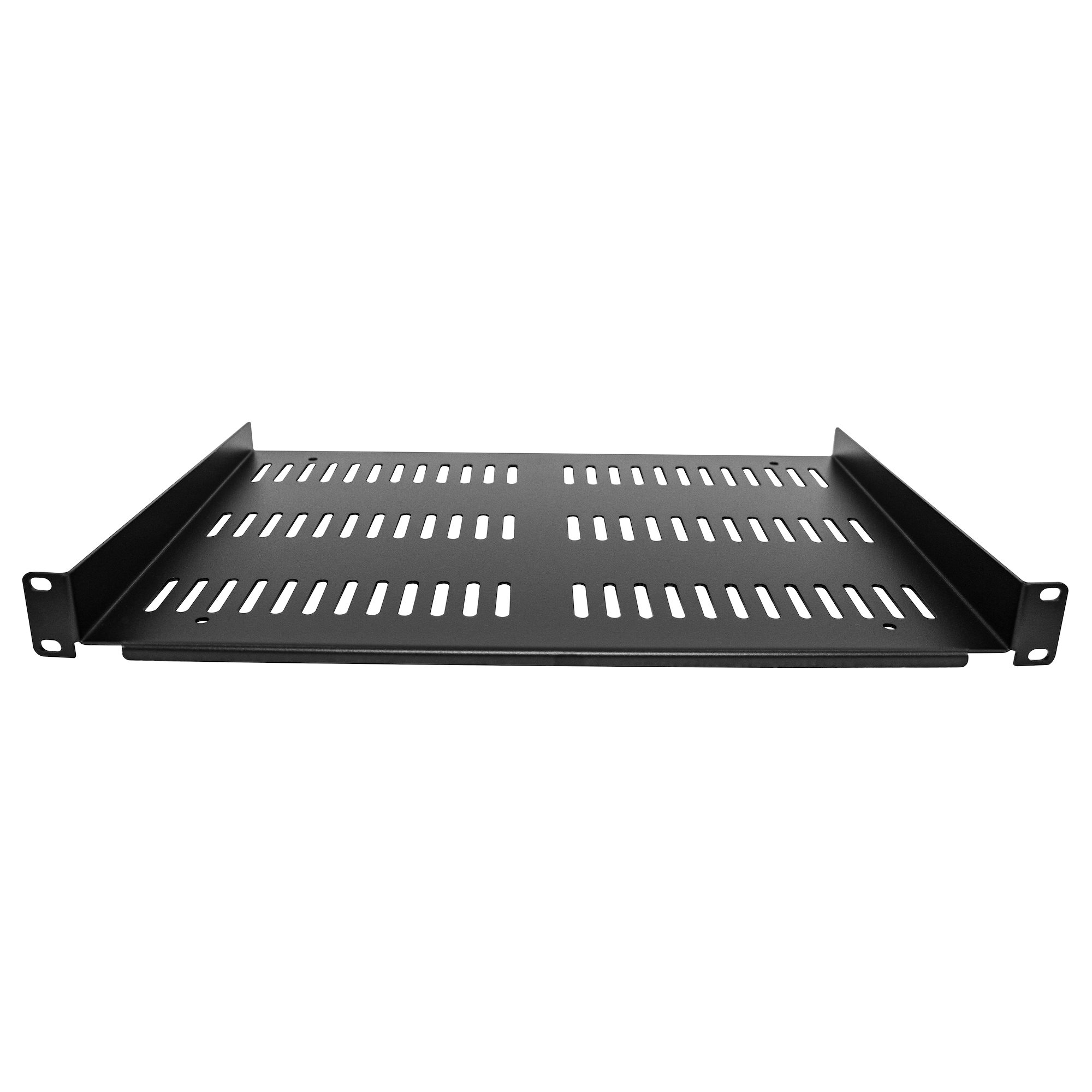 STARTECHCOM 1U Server Rack Shelf Universal Vented Rack Mount Cantilever Tray for 19in Network Cabinet Weight Capacity 55lb