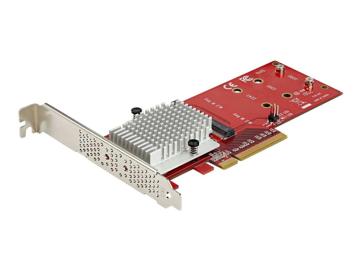 STARTECH.COM x8 Dual M.2 PCIe SSD Adapter PCIe 3.0 PCI Express M.2 SSD Netzwerkkarte PCIe PEX8M2E2