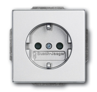 Busch-Jaeger Steckdoseneinsatz 20 EUCKS-83 aluminiumsilber Busch-Jaeger Steckdoseneinsatz 20 EUCKS-83 aluminiumsilber