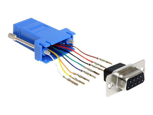 Delock Serieller Adapter RJ45 W bis DB9 W