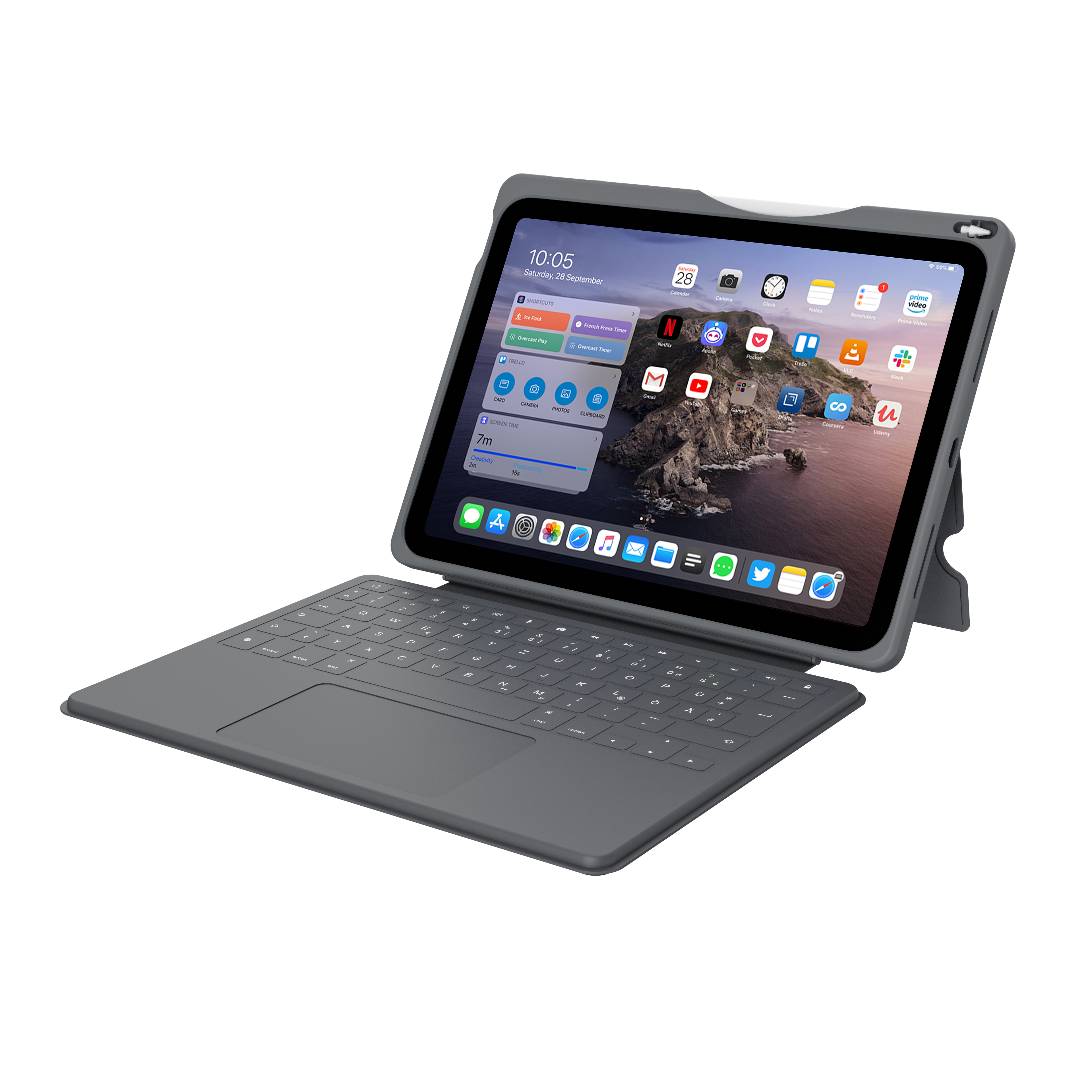 DEQSTER Smart Rugged Touch PLUS Tablet‑Tastatur 10,9 Zoll schwarz