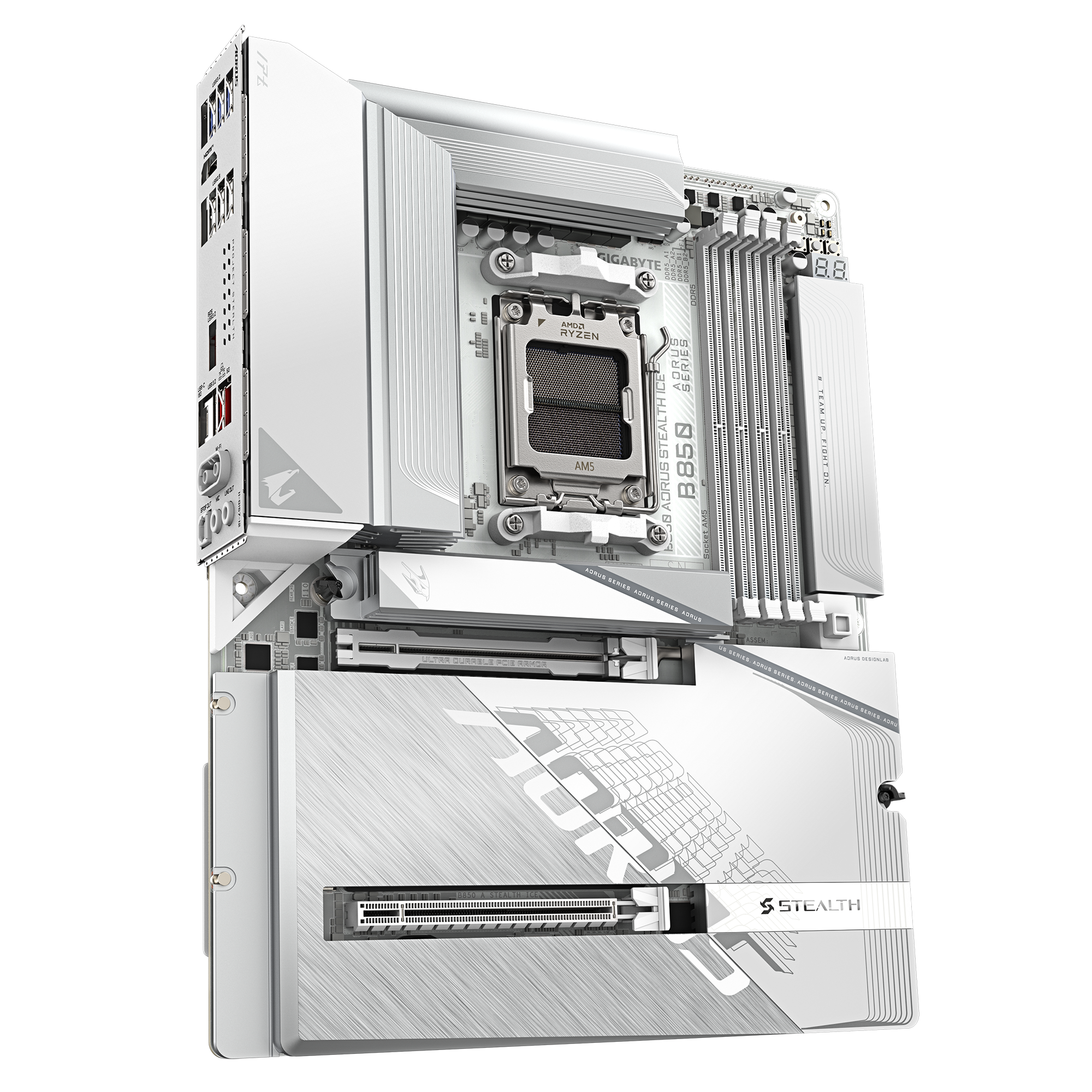 GIGABYTE B850 A STEALTH ICE AM5 MB 4xDDR5 2xSATA 3xM2