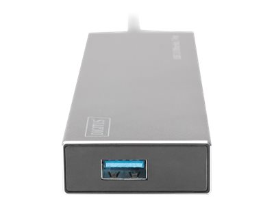 DIGITUS USB 3.0 Hub 7-port Inkl. 5V/3.5A Netzteil Aluminium Gehause
