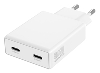 4smarts Netzladegeraet PDPlug Slim Dual 65W GaN 2C, weiss