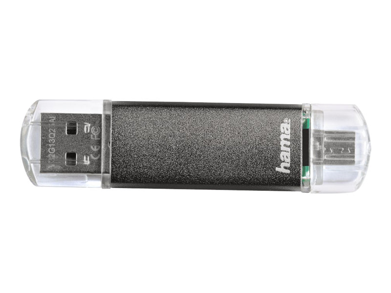 hama USB-Stick Laeta Twin schwarz 64 GB