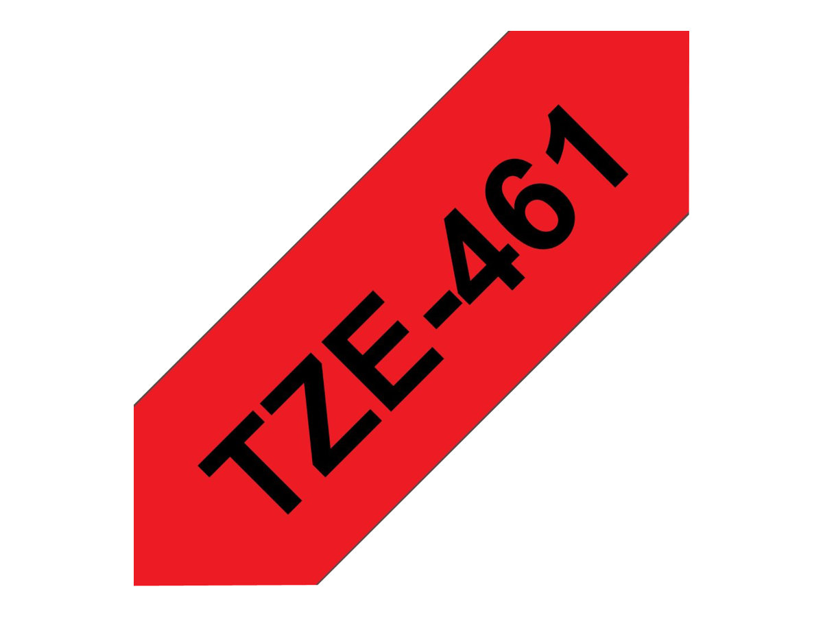 Schriftbandkassette Brother 36mm rot/schwarz TZe-461