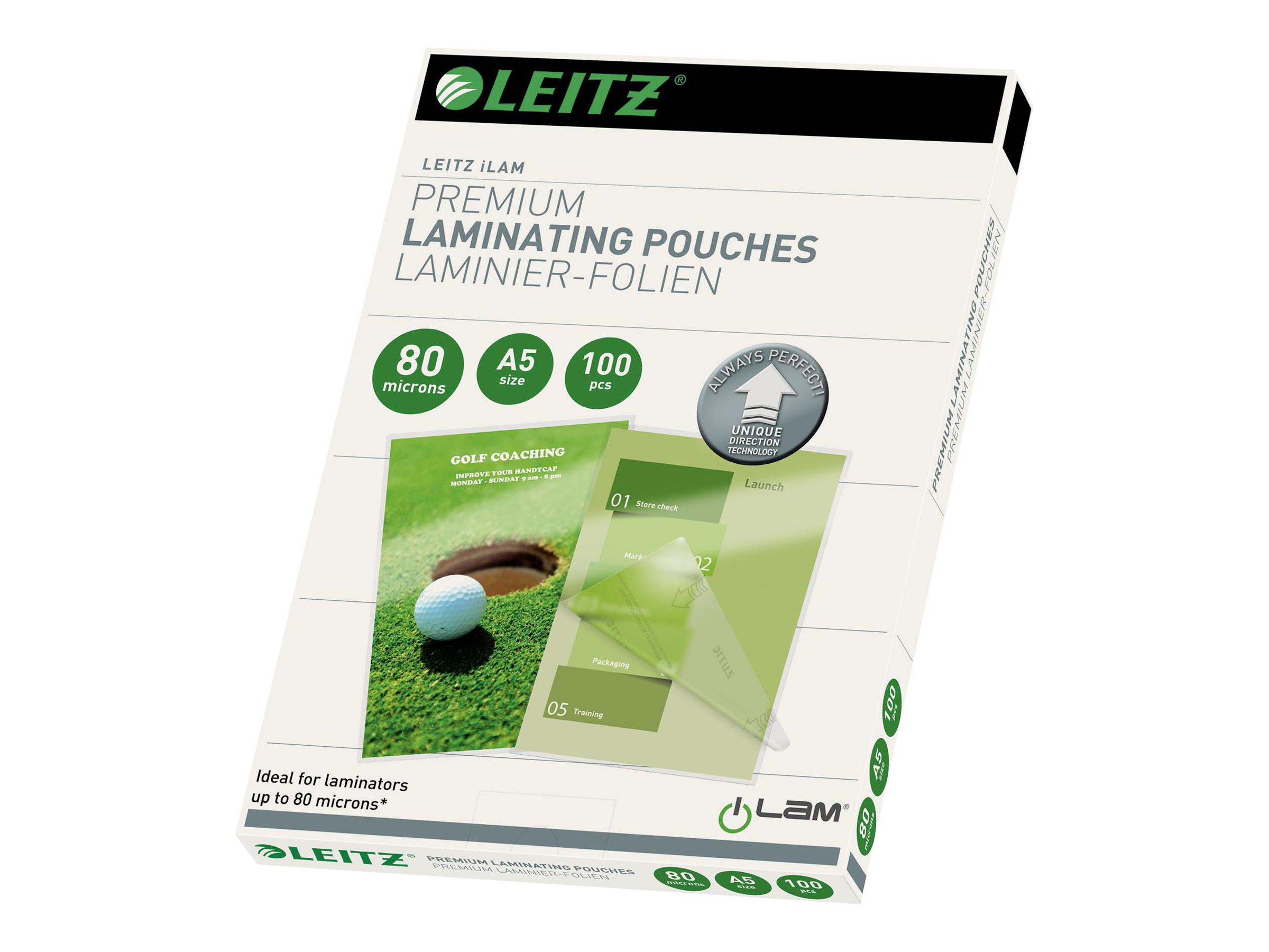 100 LEITZ UDT Laminierfolien glaenzend fuer A5 80 micron 100 LEITZ UDT Laminierfolien glaenzend fuer A5 80 micron