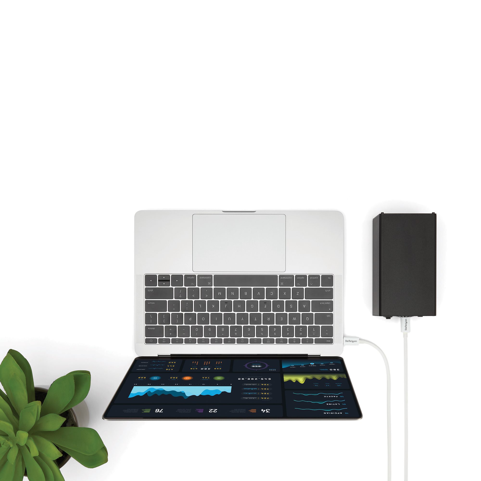 STARTECHCOM Thunderbolt 3 Kabel 20Gbits 2m Weiss 4K 60Hz Passiv Thunderbolt Kabel USB Typ C Lader