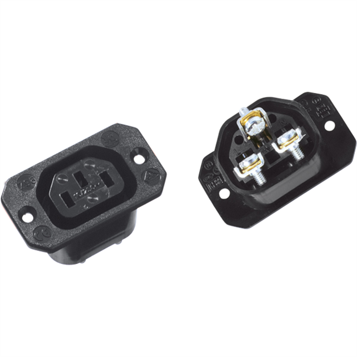 Bachmann Kaltgeraeteinbaudose 70°C schwarz Bachmann Kaltgeraeteinbaudose 70°C schwarz