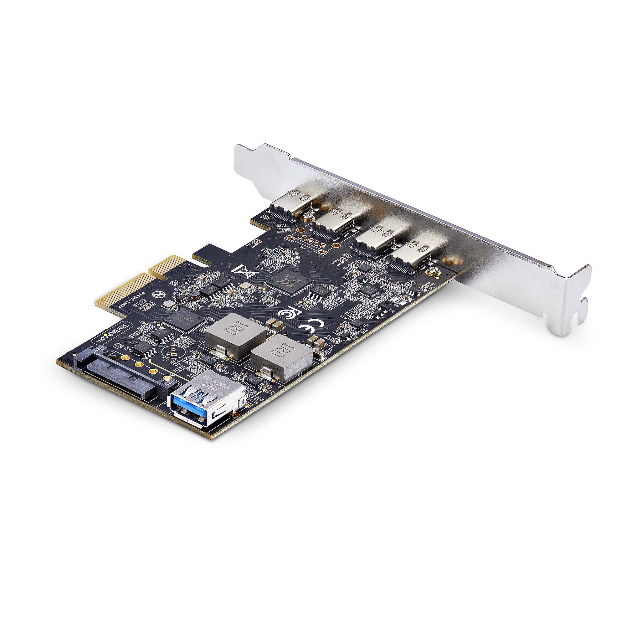 STARTECHCOM 5Port USBC PCIe Karte USB 32 10 Gbit USB C PCI Express USB C Erweiterungskarte 4x USBC 1x USBA Intern