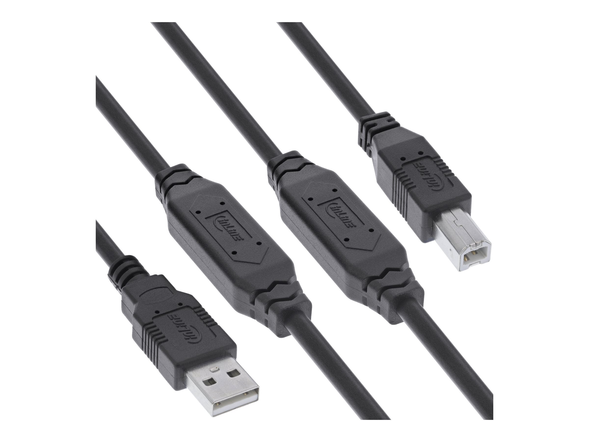 INLINE USB 2.0 Aktivkabel mit Signalverstaerkung St A an St B 15m
