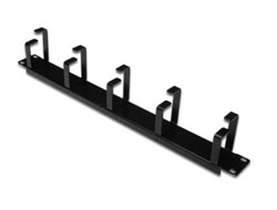 DIGITUS Rangierpanel 5xKabelfuehrungsbuegel 40mmx60mmm 48,3cm 19Zoll 1HE black RAL9005