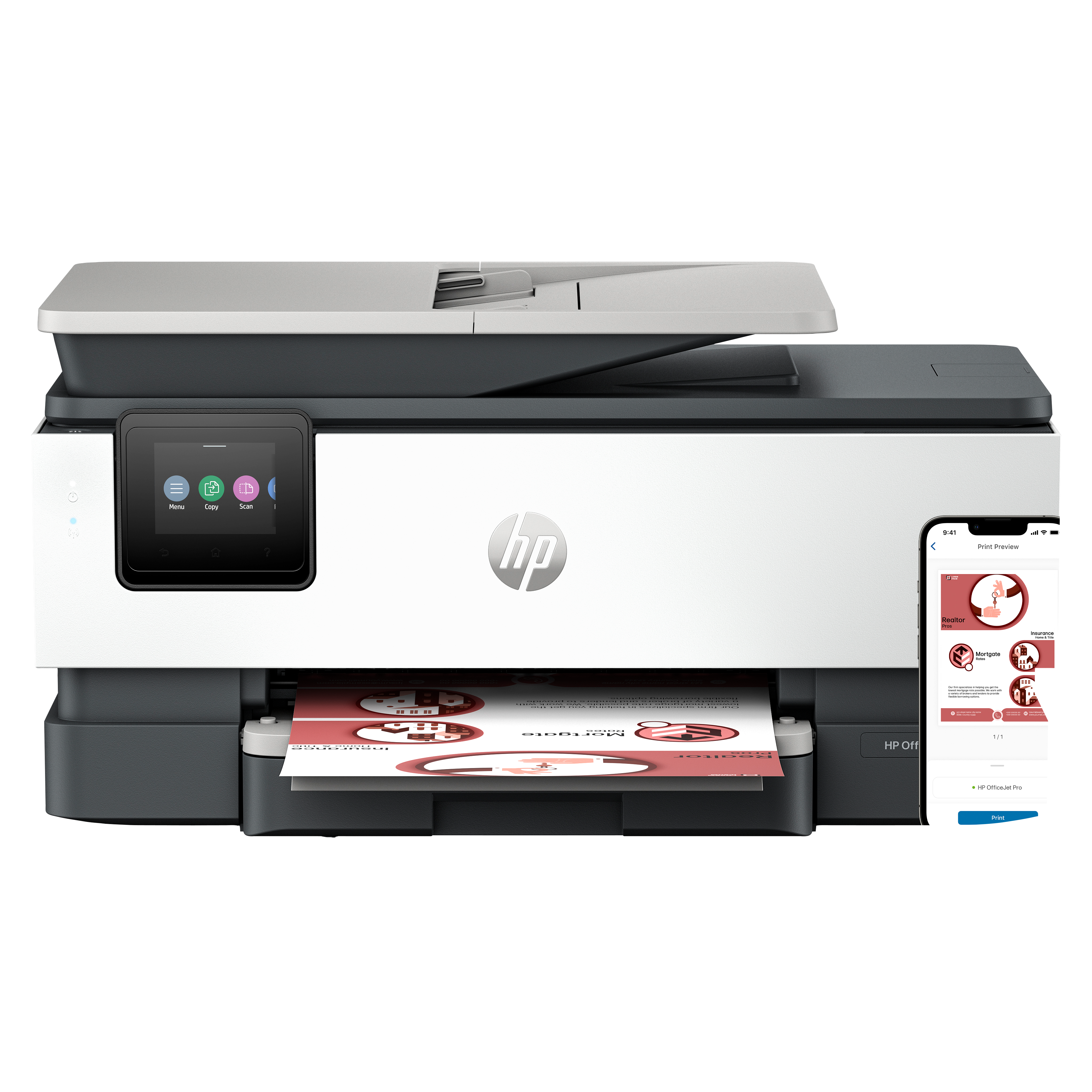 HP OfficeJet Pro 8132e AllinOne 4 in 1 TintenstrahlMultifunktionsdrucker grau, HP Instant Inkfähig