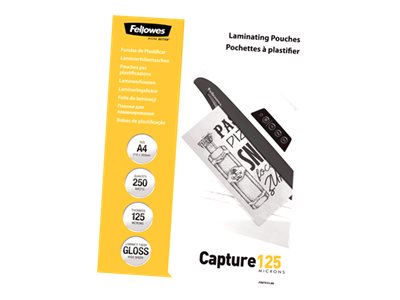 250 Fellowes Laminierfolien glaenzend fuer A4 125 micron 250 Fellowes Laminierfolien glaenzend fuer A4 125 micron