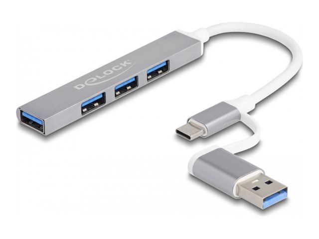 4 Port Slim USB Hub mit USB Type-C™