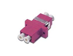 DIGITUS LWL Kupplung LC -> LC Duplex Coupler, OM4, Pink