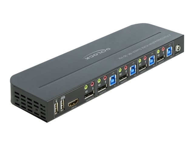 DELOCK DisplayPort 14 KVM Switch 8K 30Hz mit USB 30 und Audio