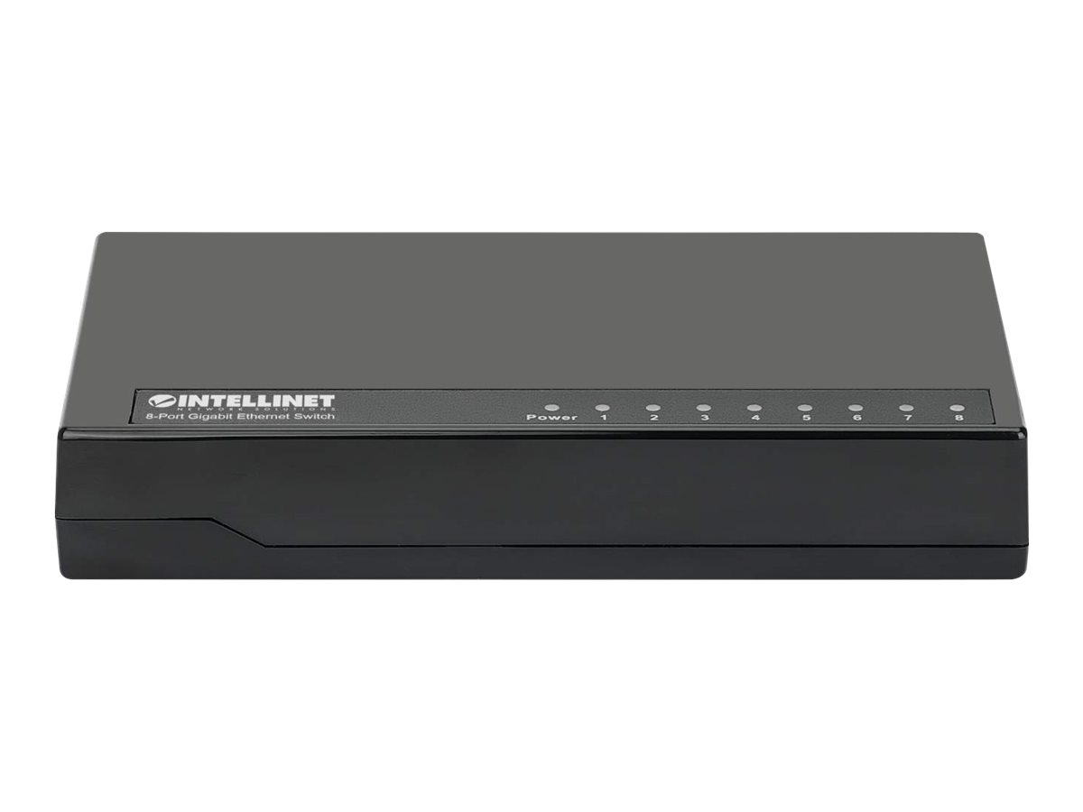 INTELLINET 8-Port Gigabit Ethernet Switch Desktop-Format Kunststoffgehäuse IEEE 802.3az Energy Efficient Ethernet schwarz INTELLINET 8-Port Gigabit Ethernet Switch Desktop-Format Kunststoffgehäuse IEEE 802.3az Energy Efficient Ethernet schwarz