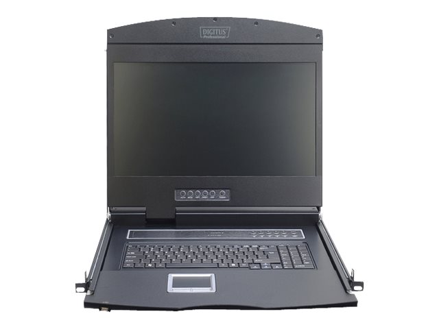 Digitus 19 LCD KVM Konsole, 8Port CAT 5, deutsche Tastatur