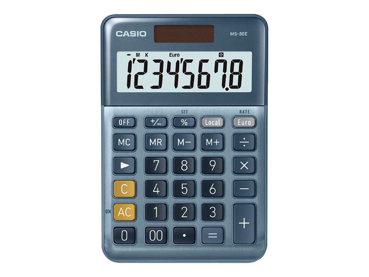 CASIO MS-80E Tischrechner blau CASIO MS-80E Tischrechner blau