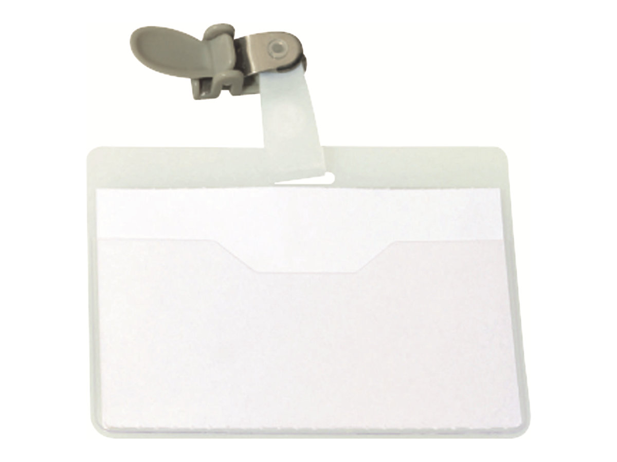 25 DURABLE Namensschilder mit Clip 9,0 x 6,0 cm