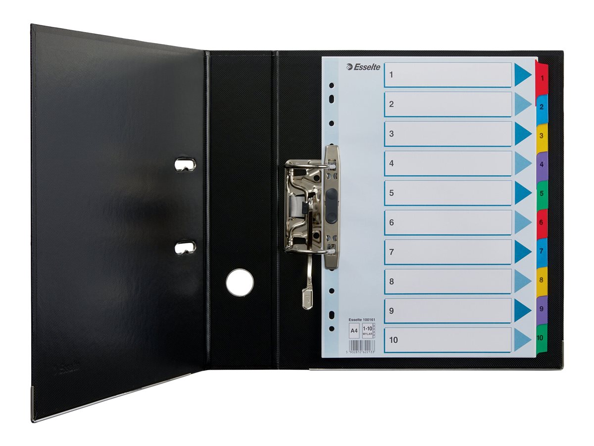 Esselte Ordnerregister DIN A4 Vollformat 110 farbig 10teilig, 1 Satz