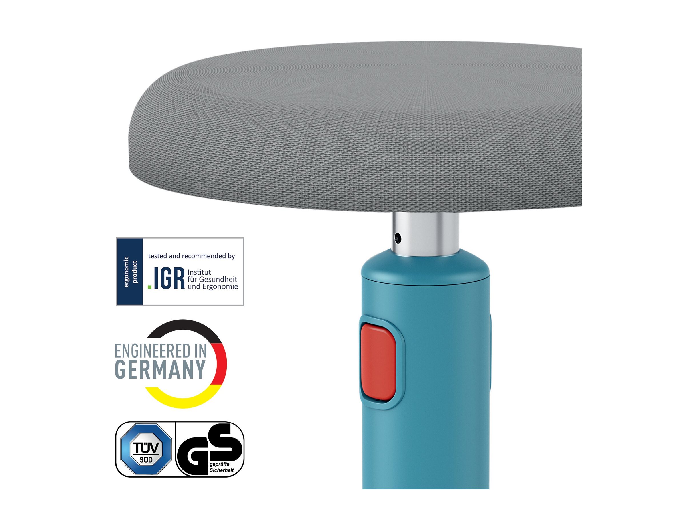 LEITZ Hocker Ergo Cosy 65180061 grau, blau