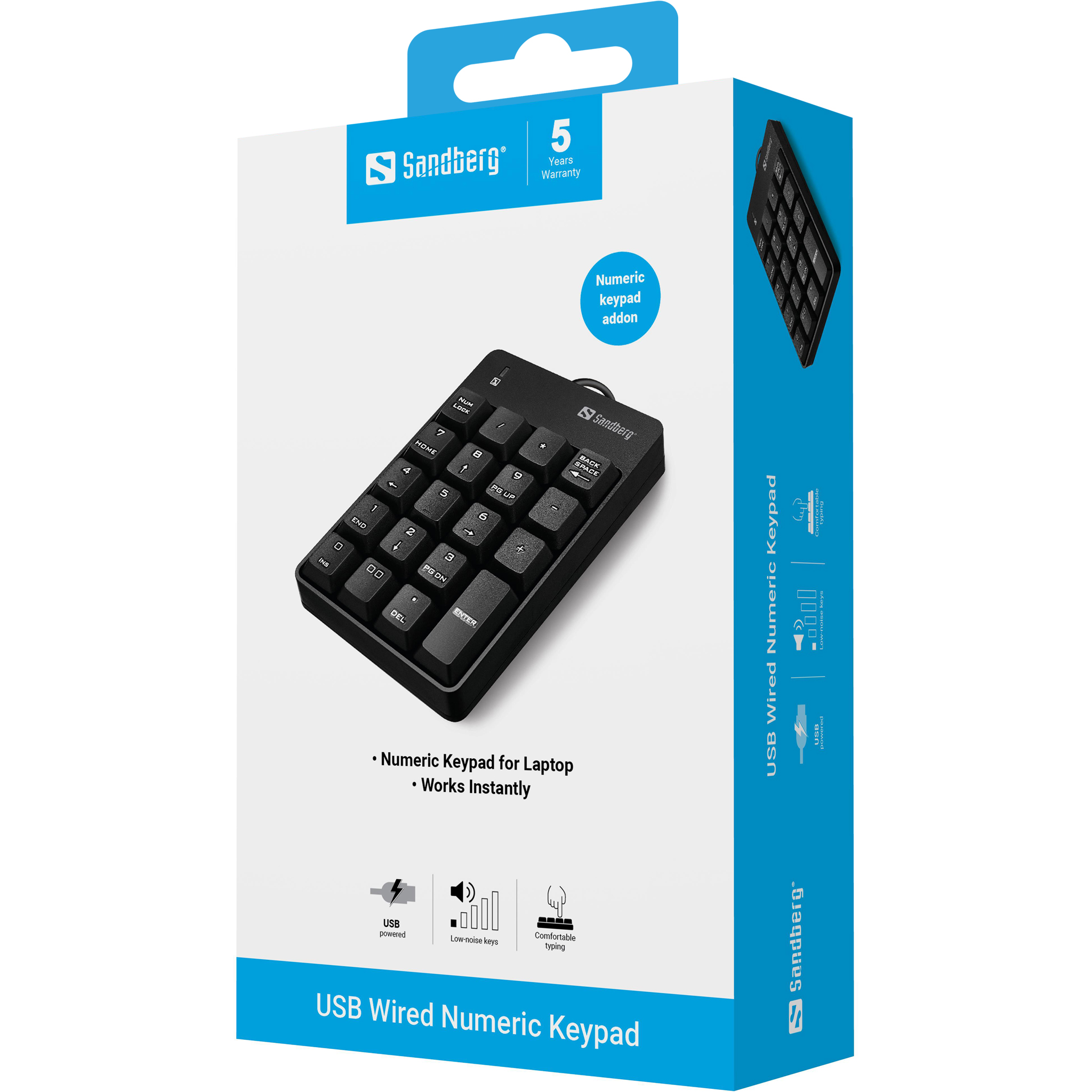 63007 SANDBERG Ziffernblock Kabel USB