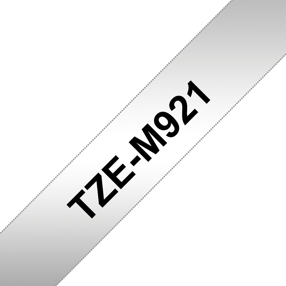 Brother TZe-M921 Schwarz auf Silber matt
