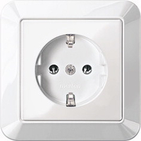 Merten Steckdose SCHUKO MEG23011044 voller Abdeckplatte weiß gl Merten Steckdose SCHUKO MEG23011044 voller Abdeckplatte weiß gl