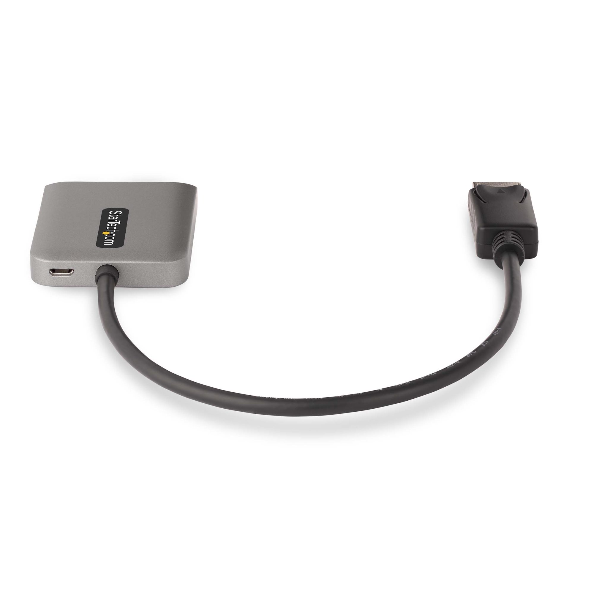 STARTECHCOM 2Port DisplayPort MST Hub Dual 4K 60Hz DP 14multiMonitor Video Adapter 1ft Builtin Cable USB Powered Windows Only