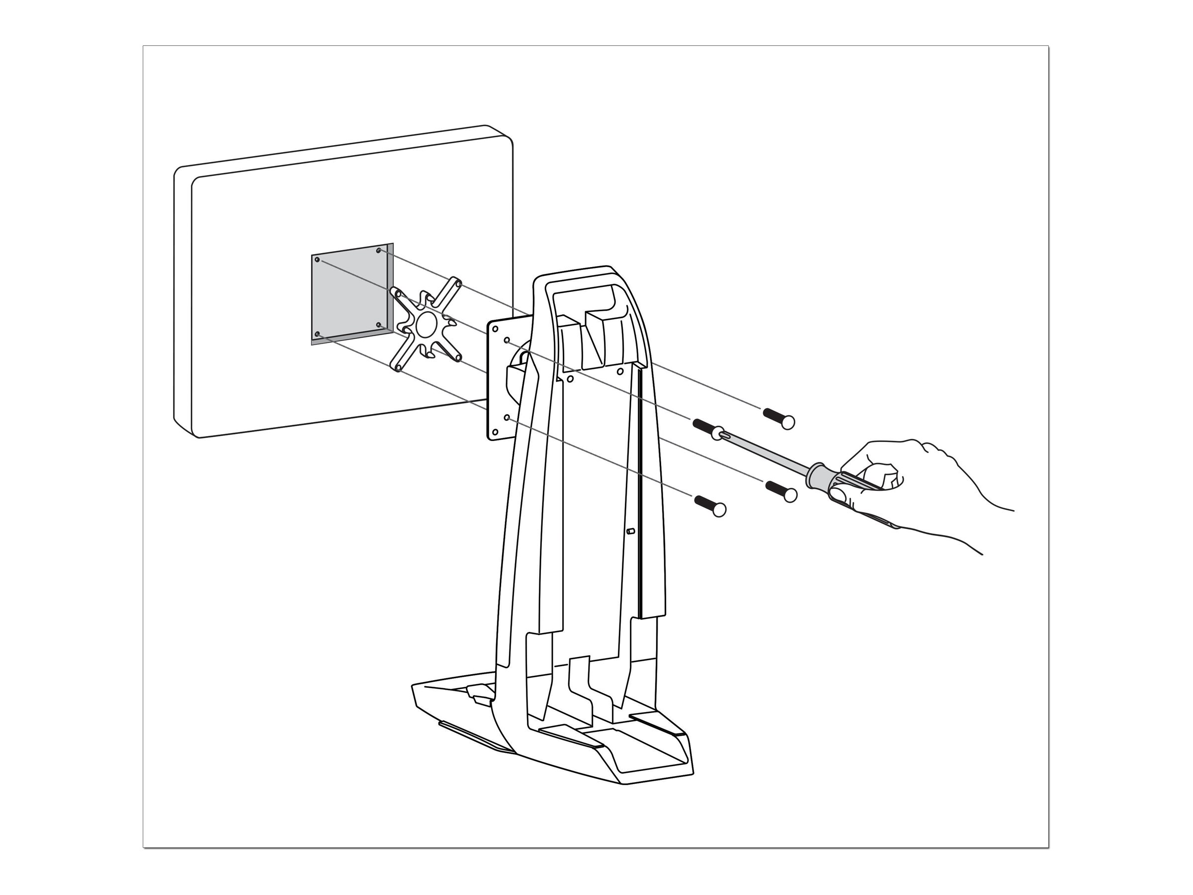 ERGOTRON Distanzstueck-Satz fuer versenkt angebrachtes Display-Verbindungselement VESA 75x75mm