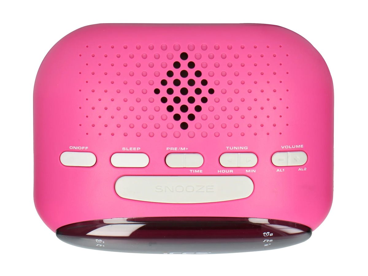 LENCO ICR210 FMUhrenradio Radiowecker, pink