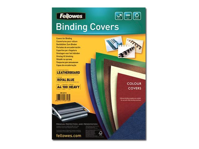Fellowes Rueckwaende fuer Bindemappen DELTA blau, DIN A4 250 gqm, 100 St