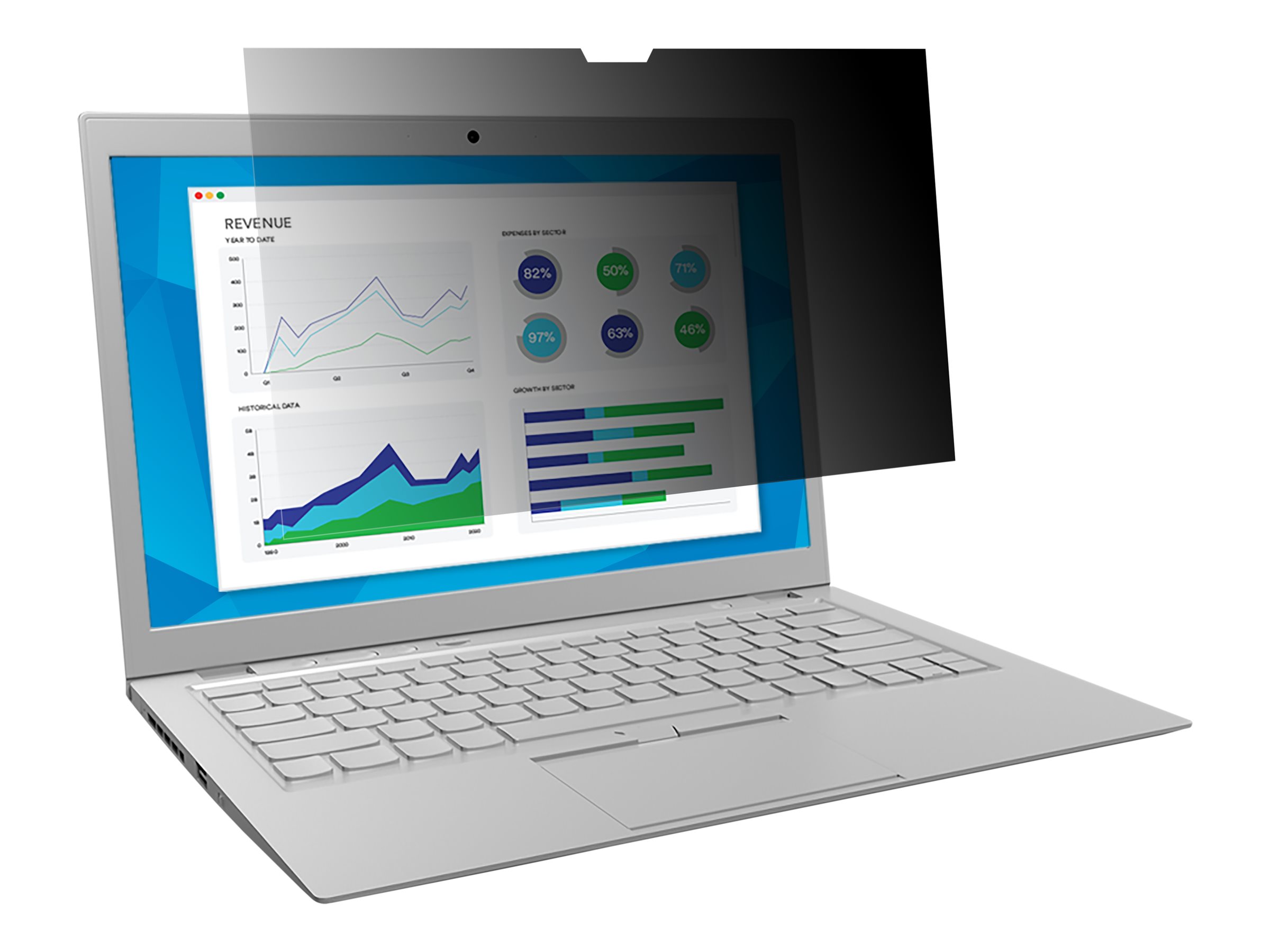 3M Blickschutzfilter PF156W9B für 39,62cm 15,6 Zoll Breitbild Laptops mit COMPLY Befestigungssystem