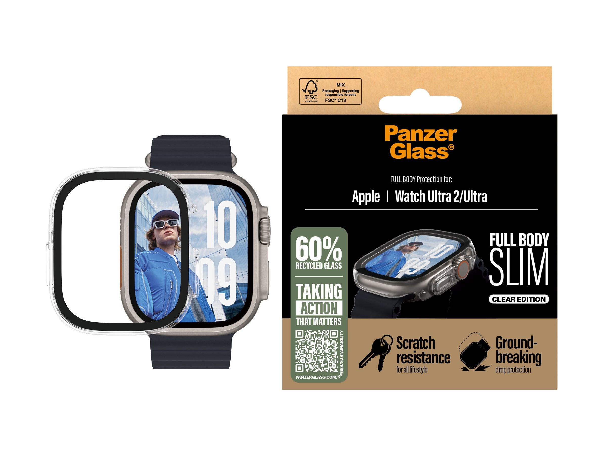 PanzerGlass Snappie Full Body Slim Clear Apple Watch Ultra 2